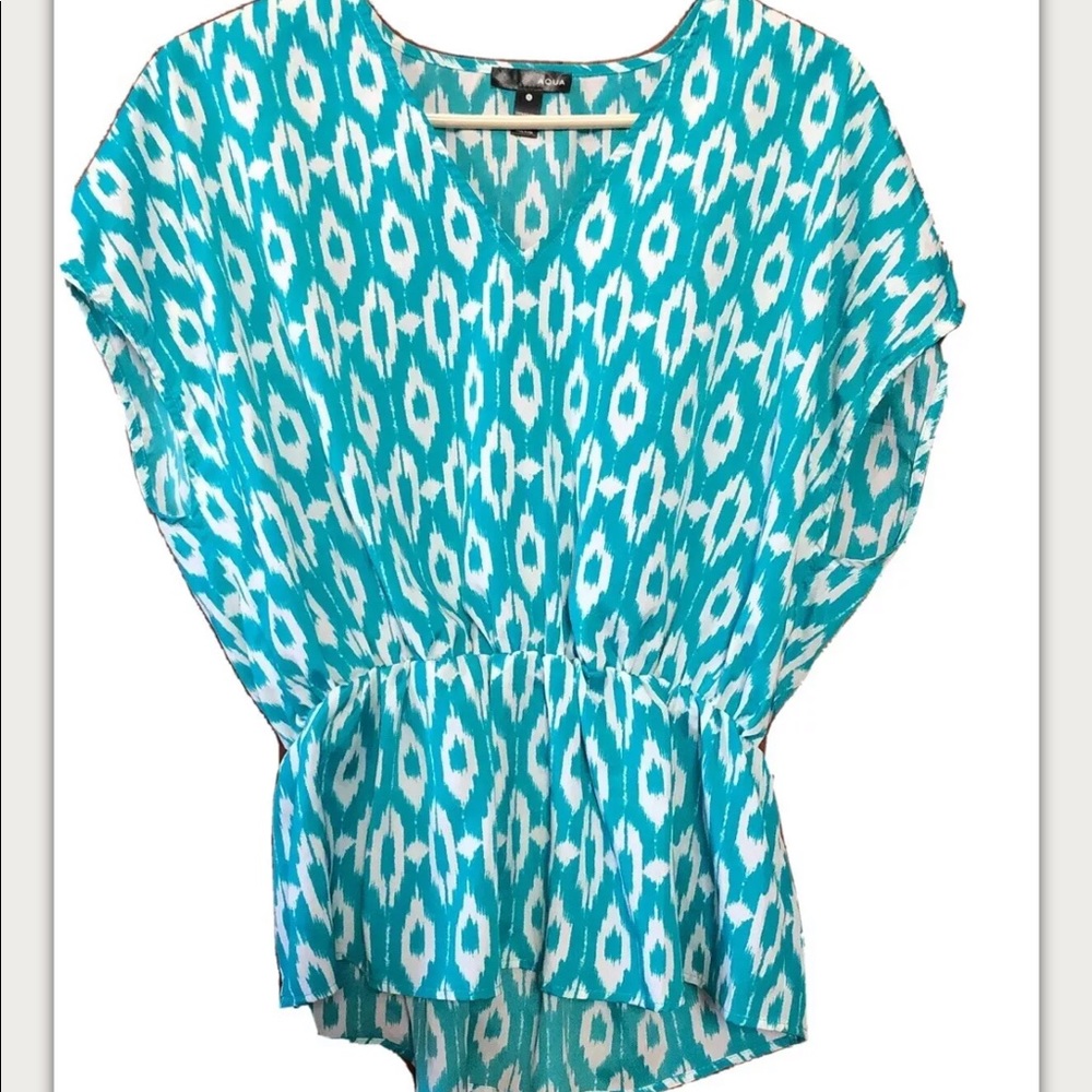 Aqua Brand Sleeveless V Neck Top Elastic Waist